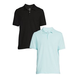 George Men's Pique Polo Shirts, 2-Pack