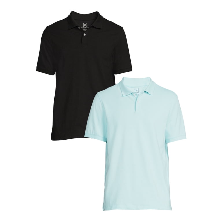 George Men's Pique Polo Shirts, 2-Pack photo 1