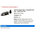 thumbnail image 2 of Left Turn Signal Light - Compatible with 2001 - 2009 Volvo S60 2002 2003 2004 2005 2006 2007 2008, 2 of 2