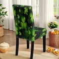 thumbnail image 5 of TSOVTHRID Green Shamrock Print 7 Pcs Chair Protector Cover and Tablecloth Set Stretch Removable Washable 55"x82" Table Cover and Seat Slipcover for Home Hotel Dining Room Banquet Wedding Party, 5 of 6
