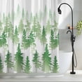thumbnail image 2 of Pine Tree Fabric Shower Curtain Nature Foggy Forest Green Ombre Washable Shower Curtains for Bathroom, Waterproof Bath Curtain with Hooks Home Decor 72x84in, 2 of 8