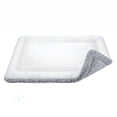 thumbnail image 2 of Dog Cooling Bed with Neck Support, Soft Flannel Cat Mat, Curved Headrest Crate Pad for Small Dogs, Machine Washable Sleeping Cushion(S,Light Gray), 2 of 9