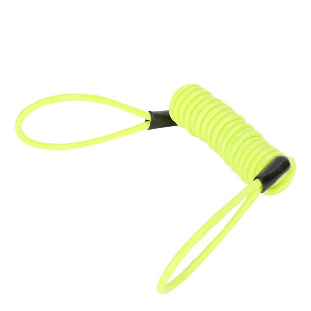 (Color: Amarillo) Inmovilizador de Resorte de Motocicleta de 1,25 M, Bloqueo de Disco de Freno de Bicicleta (con Cuerda) para Motocicletas, Bicicletas y Scooters
