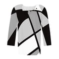 thumbnail image 5 of Fiudx Camisas de Mujer Blusa de Manga 3/4 a La Moda para Mujer, Camiseta Estampada, Top Informal, 5 of 5