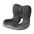 thumbnail image 3 of Voxware Memory Foam Seat Back Cushion Backrest Breathable Sitting Ergonomic Cushion for Butt Support Dining Chairs Car Drivers Office Dark Gray Light Gray, 3 of 8