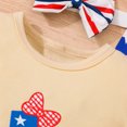 thumbnail image 4 of TAIAOJING Toddler Boys Girls Independence Day Letter Printing Romper Bodysuit Shorts Headbands Outfits, 3-6 Months, 4 of 7