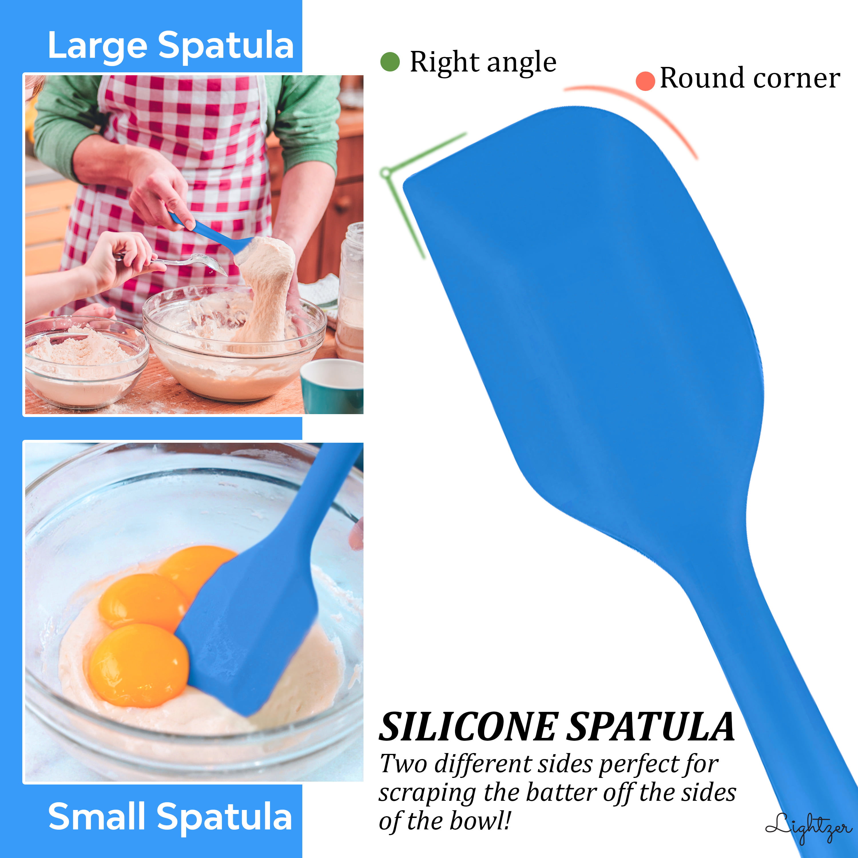 Skinny Spatula - Silicone Heat Resistant Kitchen Spatula, Strong Steel –  Beta Crystal