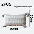thumbnail image 2 of Funda de almohada tejida geométrica con borla rectangular de 2 piezas adecuada para muchos lugares, 2 of 6