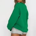 thumbnail image 4 of JINMGG Womens Tops,Fashion Women's Casual Long Sleeve Round Neck Solid Ladies Loose Sweatshirt Tops Blouse,Green XL, 4 of 7