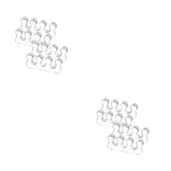 Separador de dedos de los pies Seitruly 2 pares espaciador de pie mano de obra multicolor tamaño compacto superficie lisa sin rebabas Transparente 2Conjunto