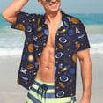 thumbnail image 3 of Fotbe Galaxy Hawaiian Shirt for Men Unisex Summer Beach Casual Short Sleeve Cotton Linen Button Down Shirts-X-Large, 3 of 5
