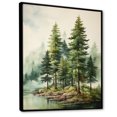 thumbnail image 2 of Designart "Green Pine Tree magic Guardians III" Floral Floater Framed Wall Art Print, 2 of 7