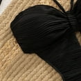 thumbnail image 5 of YueHuiYing Women's One Piece Swimsuit Bathing Suit Halter Cutout Pluning Neck Backless Self Tie Halter-neck swimsuit, 5 of 6