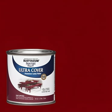 Rust-Oleum 1964730 Painters Touch Latex, Half Pint,  Colonial Red