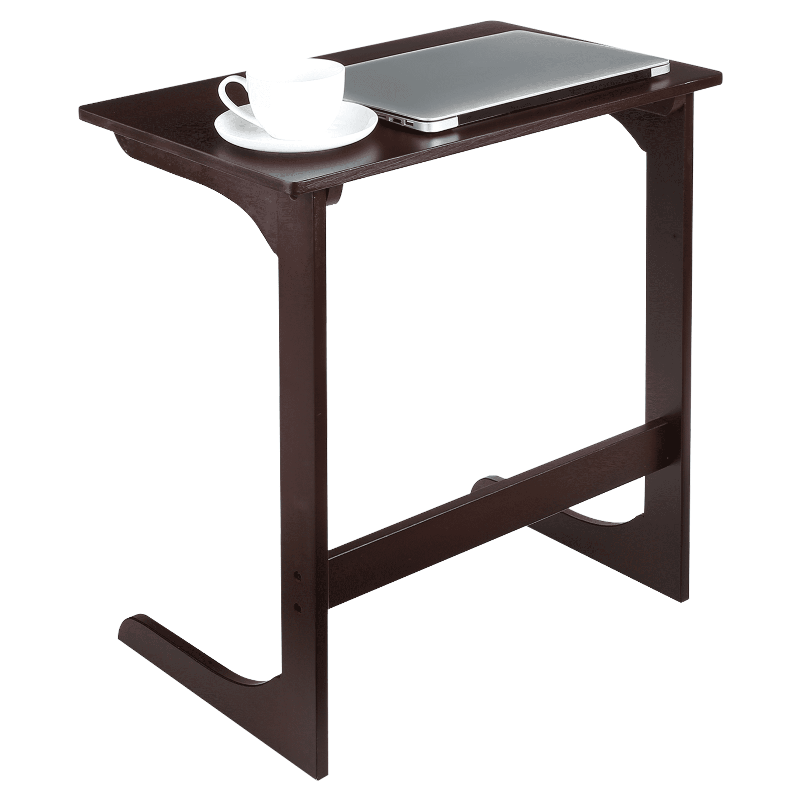 Sunix Lshaped Sofa Side Table, Bamboo Laptop Desk, Sofa Couch End Side