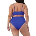 thumbnail image 3 of Agnes Orinda Women's Plus Size 2 Piece Swimsuit Adjustable Spaghetti Straps Tummy Control Swimwear Bikini Bathing Suits 2025 1X Royal Blue, 3 of 5