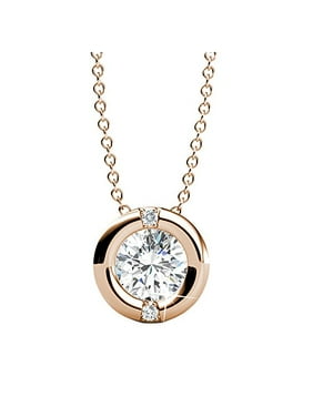 Womens Jewelry Com Cate Chloe Zara 18k Rose Gold Pendant Necklace Sterling Silver Best Gifts