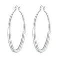 thumbnail image 2 of Saengthong Women Fashion 925 Sterling Solid Silver Ear Stud Hoop Earrings Wedding Jewelry, 2 of 6