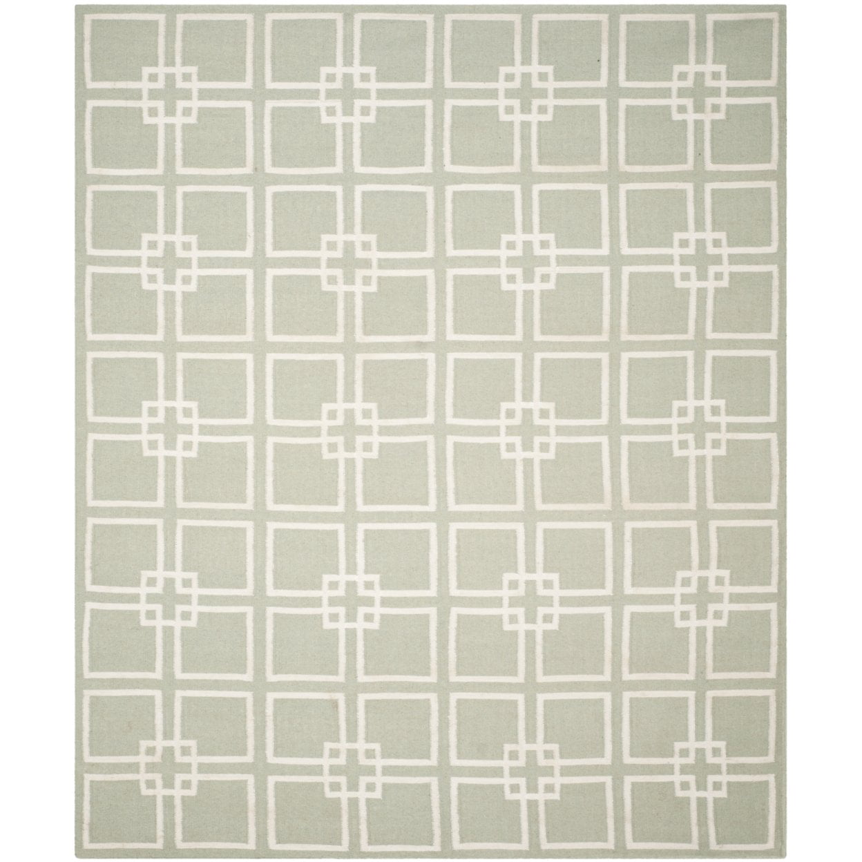 SAFAVIEH Martha Stewart Square Dance Geometric Area Rug, Fennel Seed Green, 9' x 12'