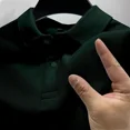thumbnail image 3 of Camiseta de manga corta con solapa de verano para oficina, estilo clásico, estilo polo, para hombre, para negocios, ocio, transpirable, 3 of 5