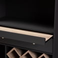 thumbnail image 5 of Baxton Studio Mattia Modern and Contemporary Dark Grey and Oak Finished Wood Wine Cabinet, 5 of 16