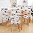 thumbnail image 2 of Yayeee 2 Pack Dining Chair Covers Stretch Parson Chairs Slipcovers Seat Protector, Cartoon Red Houses, 2 of 6
