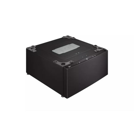 LG - SideKick 1.0 Cu. Ft. High-Efficiency Smart Top Load Pedestal Washer - Black Steel