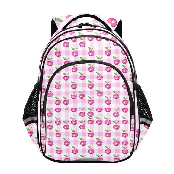 ALAZA Cherry on Checkered School Backpack Elementary Bag Bookbag Travel Rucksack