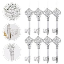 GAXIRE 8Pcs Droplet Ornaments Key Shape Clear Craft For Christmas Tree Decor