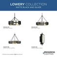 thumbnail image 5 of Lowery Collection Five-Light Matte Black/Aged Silver Leaf Industrial Luxe Pendant, 5 of 7