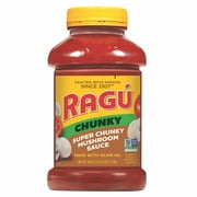 Ragu Chunky Super Chunky Mushroom Pasta Sauce with Hearty Mushrooms, Diced Tomatoes, 45 oz, 10 servings per container