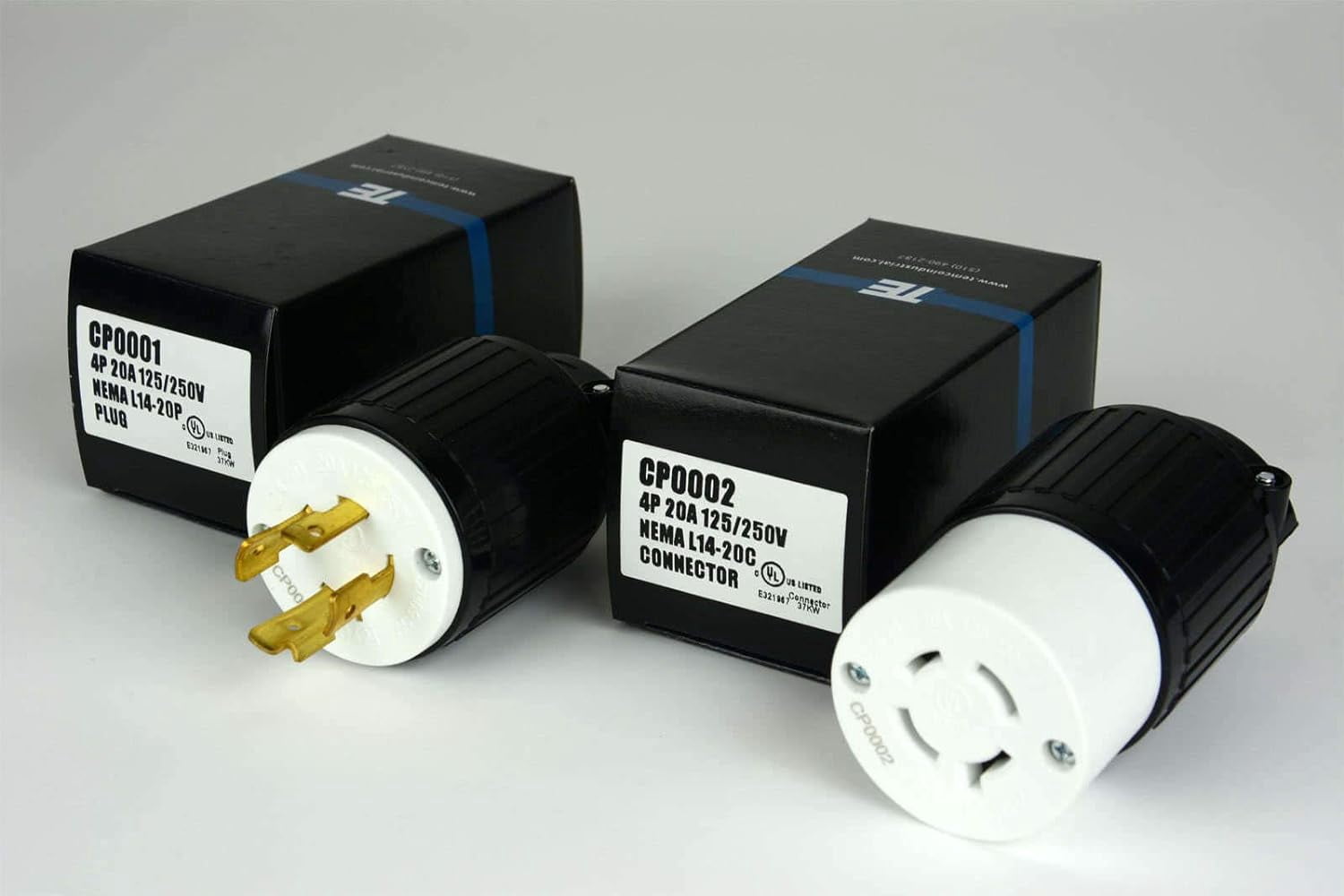 / L14-20R Plug Set 20A 125/250V Locking UL Listed / Generator