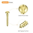 thumbnail image 4 of Uxcell Wood Screws M2 x 16mm Slotted Round Head Brass Self-Tapping Screw WoodWorking Screw 40 Pack, 4 of 6