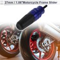 thumbnail image 2 of 16mm Motorcycle Slider Frame Aluminum Alloy Wheel Fairing Protection Crash Pad Protector Guard 27mm 150mm Bolt Nut Blue 1 Set, 2 of 7
