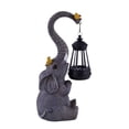 thumbnail image 2 of Solar Elephant Statue Garden Decor, 12.12 Inch Outdoor Elephant Light With Cute Birds, Unique Birthday Gifts For Women Mom, Housewarming Yard Decoration, Solar Powered Patio Sculpture Lamp,Grey, 2 of 8