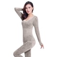 thumbnail image 2 of Womens Thermal Underwear Set Long Winter Clothes Base Layer Cuddle Duds Top and Bottom Thermals Sets, 2 of 6