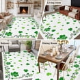 thumbnail image 6 of Shamrocks Large Area Rugs for Bedroom Living Room, Soft Non Slip Carpet Bedside Rug, Saint Patricks Day Green Clover Green White Rectangle Floor Cover Kitchen Accent Rug 5'x7' for Dining Room/Office, 6 of 9