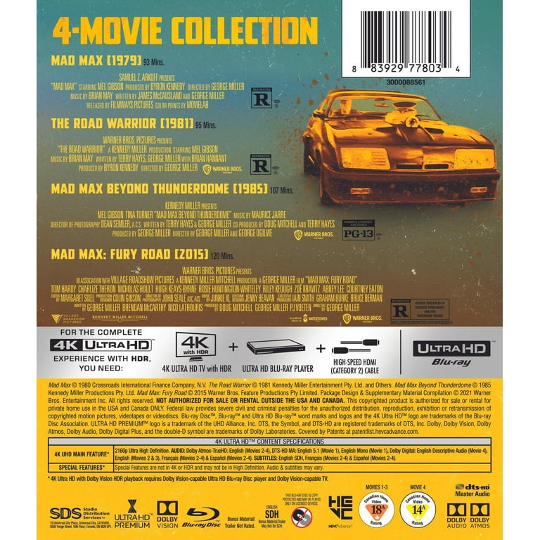 Mad Max 3: Beyond Thunderdome (4K Ultra HD + Blu-ray) [4K UHD]