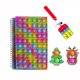 thumbnail image 1 of Push Bubble Notebook Llavero Set Silicona Descompresión Juguete Extrusión Burbuja Monedero A5 4 Piezas Advancent AP006127-06, 1 of 6