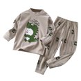 thumbnail image 2 of TAIAOJING Autumn Children's Underwear Cartoon Animal Cute Printing Set Cotton Baby Cotton Warm Boys And Girls Long Sleeve Pajamas Homewear 3-4 Years, 2 of 5