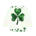 thumbnail image 5 of YABCSAZ Lucky Irish Shirts Boys Girls St. Patrick's Day Shirts 3/4 Sleeve Tops Girls Shamrock Clover Printed Sirts Round Neck Blouse Tops Pullover Funny Ugly Sweatshirts Size 4 Years, 5 of 5