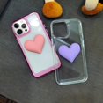 thumbnail image 4 of Compatible with iPhone 13 Pro Max Cute 3D Love Heart Candy Color Soft Shockproof Protection Fashion Clear Pretty Bumper Slim Cover for Women Girls, 4 of 11