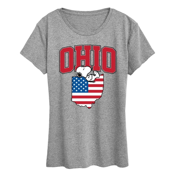 Peanuts - Ohio Snoopy - Women's Short Sleeve Graphic T-Shirt