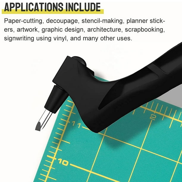 Walmeck Craft Cutting Tools Stainless Steel Craft Knives With 15 30 45 360 Degree Rotating Blade Art Cutting Tool With Engraving Board For Craft Hobby Scrapbooking Stencil White Walmart Com Walmart Com