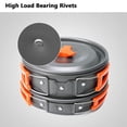 thumbnail image 6 of BIMZUC Outdoor Camping Cookware Set Portable Utensil Kit 4-Person Frying Pan Kettle Cooking Pot with Plates Cups Forks Spoons for Backpacking Hiking Picnic Backpacking Gear, 6 of 9