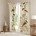 thumbnail image 3 of Feelyou Rustic Bird Animal Black Out Curtains, Chinese Flower Floral Curtains Pack of 2 (42x63 Each), Vintage Fashion Style Bedroom Curtains, Window Curtains Bedroom Decor, 3 of 6