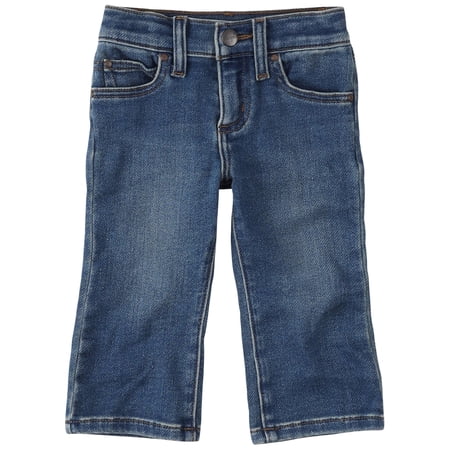 Wrangler Infant-Boys' Medium Wash Knit Straight Denim Jeans Medium Wash 6-9 MOS