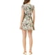 thumbnail image 3 of Vestido con cuello en V cruzado de flores para mujer con mangas de pétalo y cinturón XL blanco floral, 3 of 6