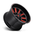 thumbnail image 2 of Fuel 1PC Aluminum Rim D621 HARDLINE 20X10in Gloss Black Red Tinted Clear Finish, D62120001747, 2 of 3