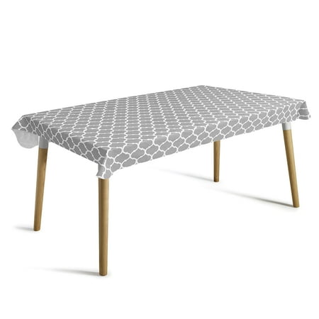 

Non Slip Flannel Round Tablecloth Simple Dining Room Vinyl Reusable